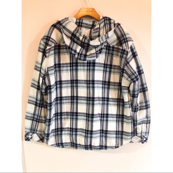 Boston Traders Sherpa Lined Flannel Hoodie Sz XL - Picture 4 of 8